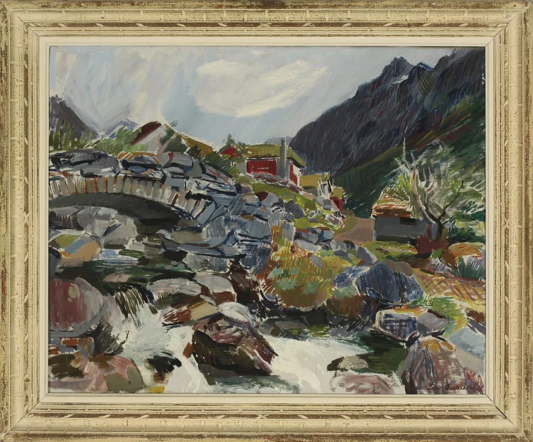 Aurdal, Leon — "Seter i Sykkylven" — Kunst/Maleri — Blomqvist