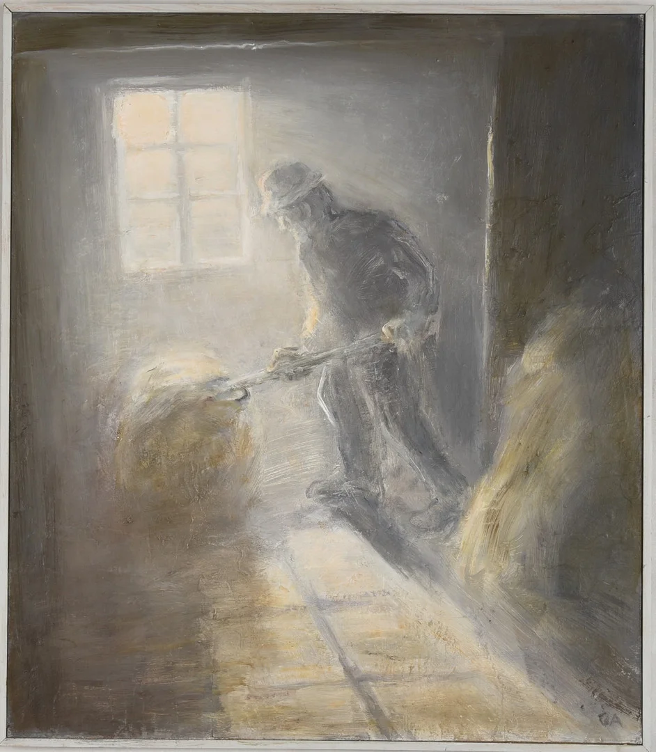 OLLE AGNELL. Olja på pannå. — Paintings — Halmstads Auktionskammare
