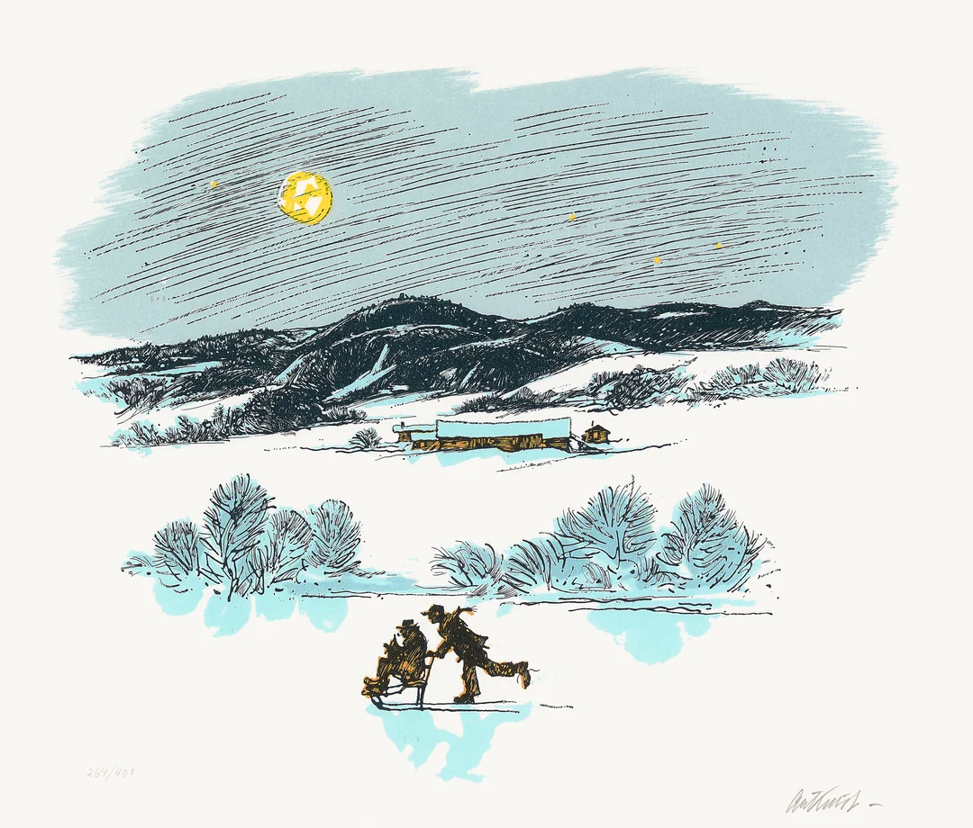 Aukrust, Kjell — "Spark over Glåma" — Kunst/Grafikk — Blomqvist