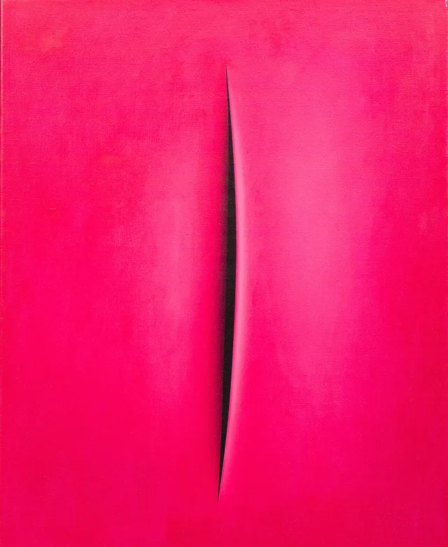 RALF ARZT (FÖDD 1963). "Hommage á Fontana XXIX", olja på duk, signerad.