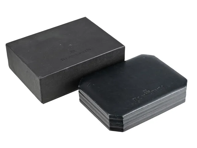 BOX, till Blancpain armbandsur, svart, 147 x 110 x 32 mm, ytterkartong, ca 2000.