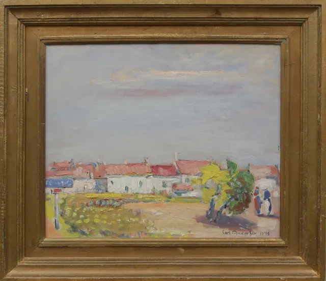 CARL ANDERSON. OLJA, på pannå, signerad, 1949.