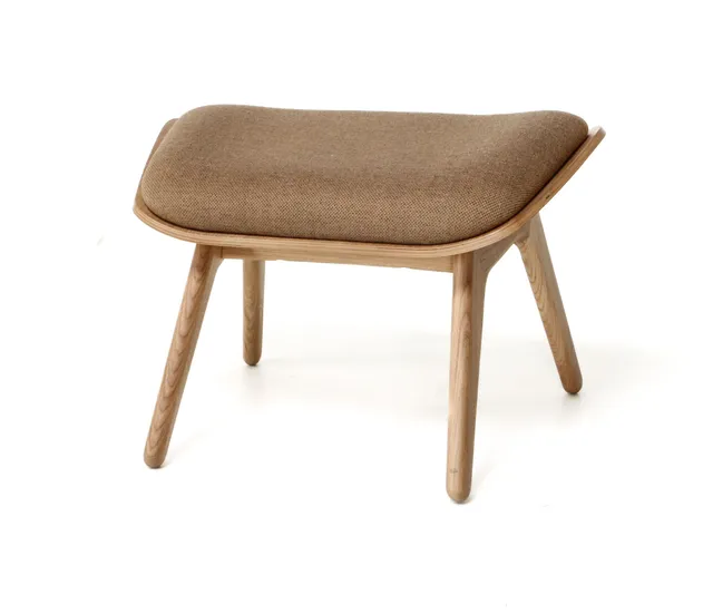 Tor Hadsund for Umage. Ottoman / stool model 'The Reader', oak, brown wool, display model