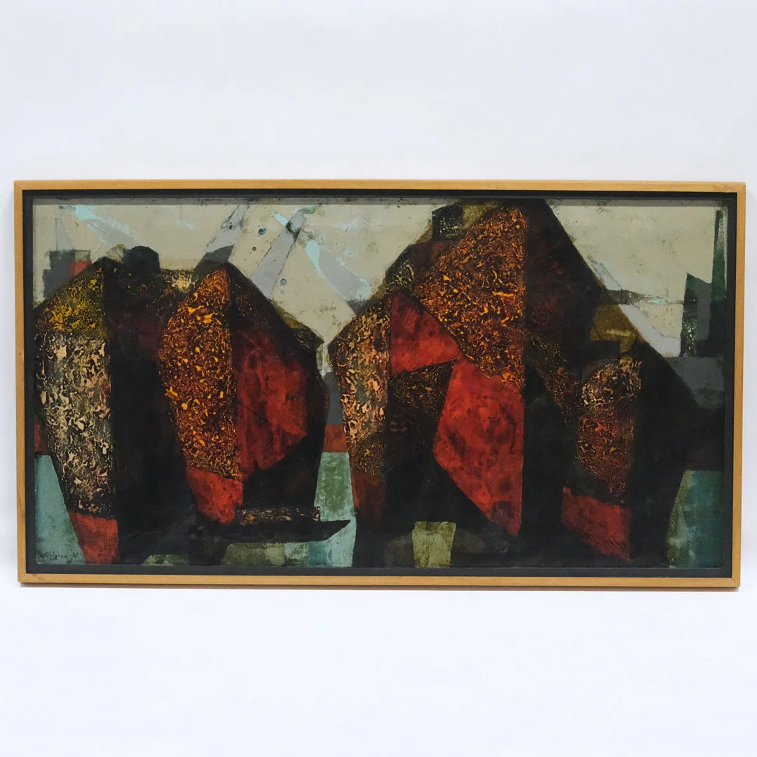 SVEN AHLGREN. OLJA PÅ DUK. KOMPOSITION. — Paintings — Björnssons Auktionskammare