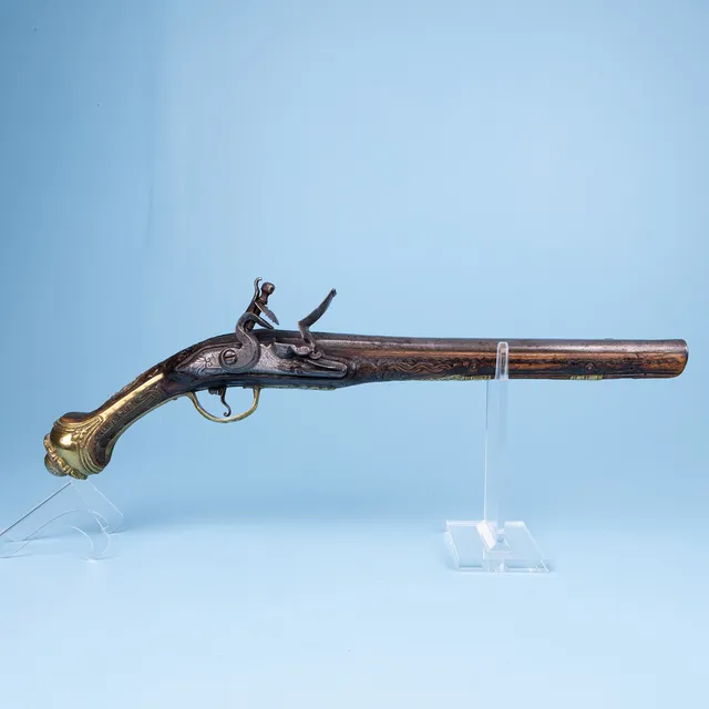 FLINTLÅSPISTOL, för ottomanska marknaden, 1800-tal.