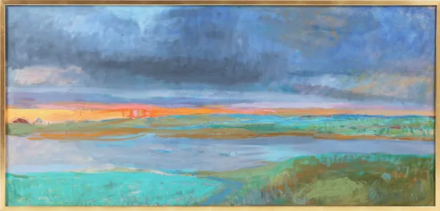Henning Jensen: Motif from Saqqaq, sunset
