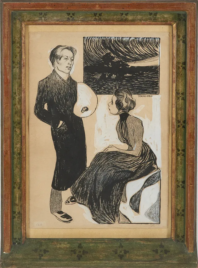 AXEL TÖRNEMAN. Konstnären och hans hustru, sångerskan Gudrun Törneman.