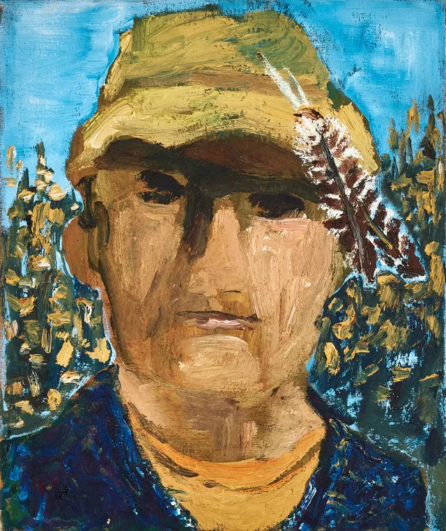HANS WIGERT. "Porträtt", olja på duk, signerad och daterad 1996 a tergo.