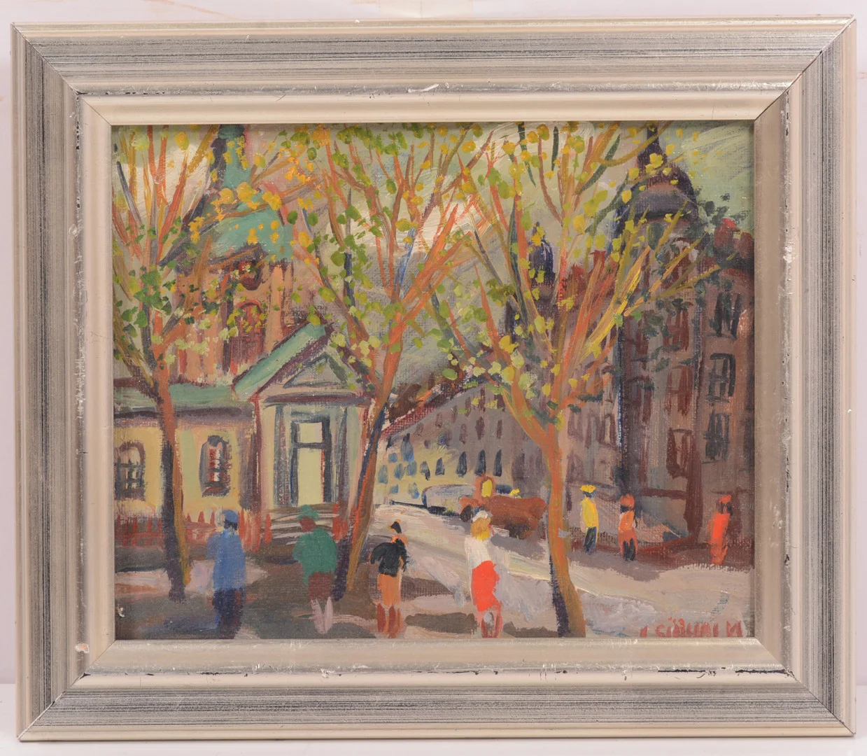 CHARLES SJÖHOLM. Stadsmotiv. Olja på duk. — Paintings — Connoisseur Bokauktioner