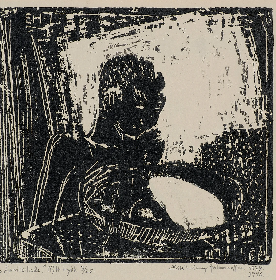 Johannessen, Erik Harry — "Speilbillede" 1934/1946 — Kunst/Grafikk — Blomqvist