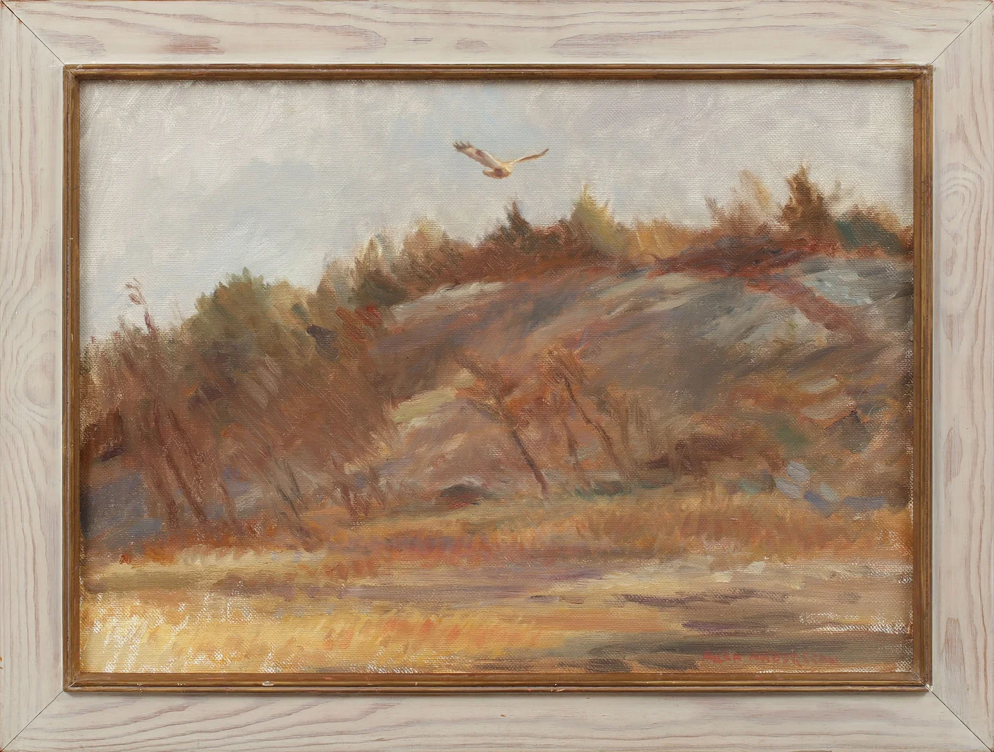 ALLAN ANDERSSON. "Fjällvråk över en bergknalle", olja på duk, signerad. — Paintings — Göteborgs Auktionsverk