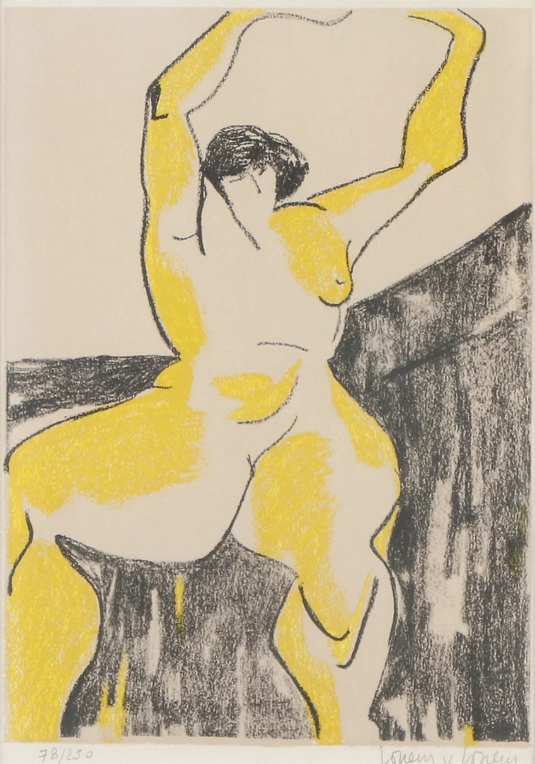 MARIA LOPEZ Y LOPEZ. Litografi, 78/250. Figur. Signerad. — Engravings & Prints — Skånes Auktionsverk