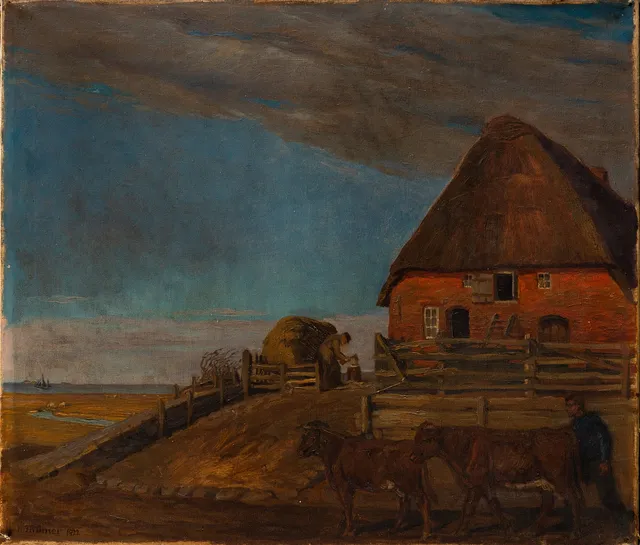 OTTO THÄMER (1892-1975). Bauernhaus auf einer Hallig.