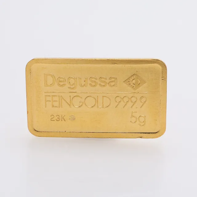 FINGULDSPLAKETT, DEGUSSA, 999,9/1000, 4,8 g.