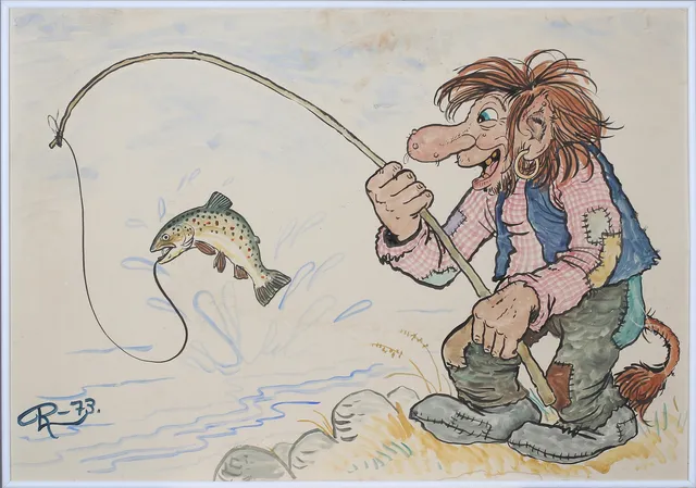 ROLF LIDBERG. Akvarell på papp, signerad och daterad 73.
