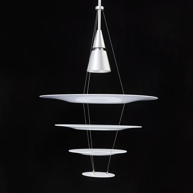 SHOICHI UCHIYAMA. Taklampa, "Enigma" , tillverkad av Louis Poulsen, modellnr 422.