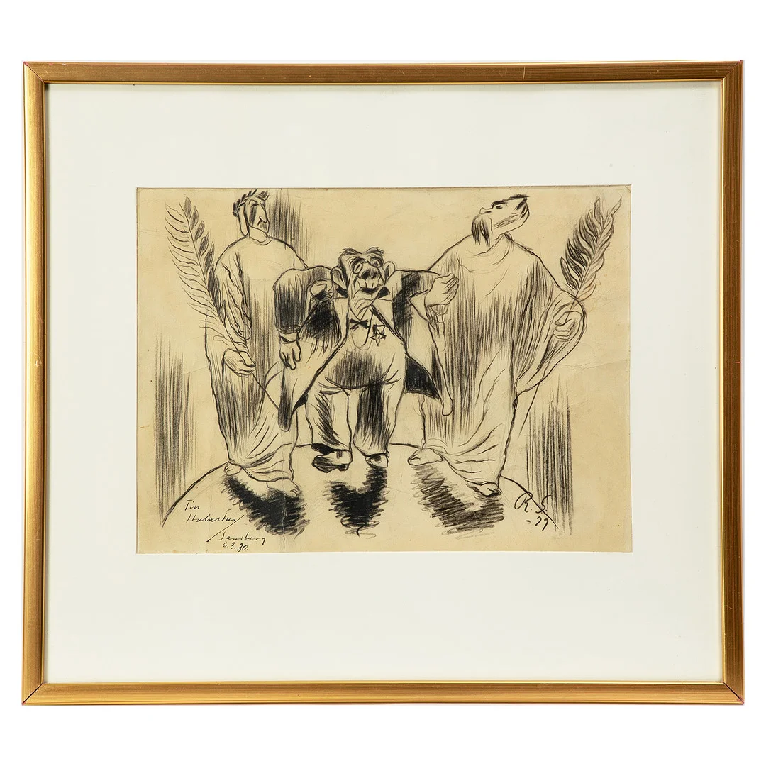 RAGNAR SANDBERG. Teckning, signerad och daterad -29. — Drawings — Stockholms Auktionsverk Göteborg