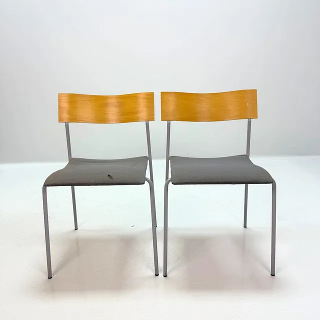 JOHANNES FOERSOM & PETER HIORT-LORENZEN. STOLAR, Campus”, björk, textil och stål, Lammhults, 1992.