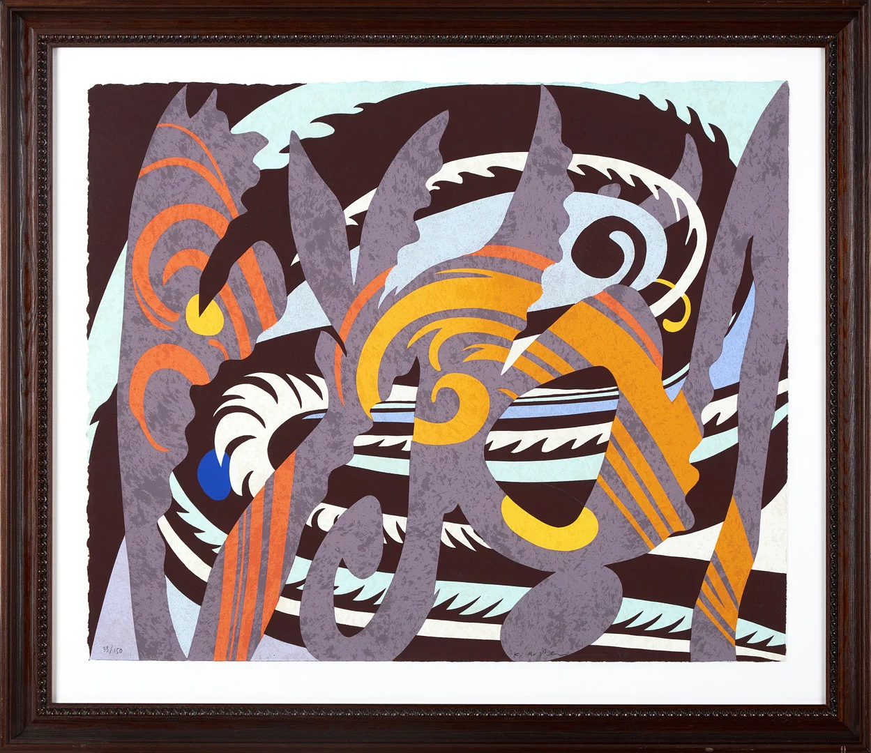 KARL AXEL PEHRSON. Komposition, signerad, daterad och numrerad K.A Pehrson -92 33/150, serigrafi. — Engravings & Prints — Stockholms Auktionsverk Magasin 5