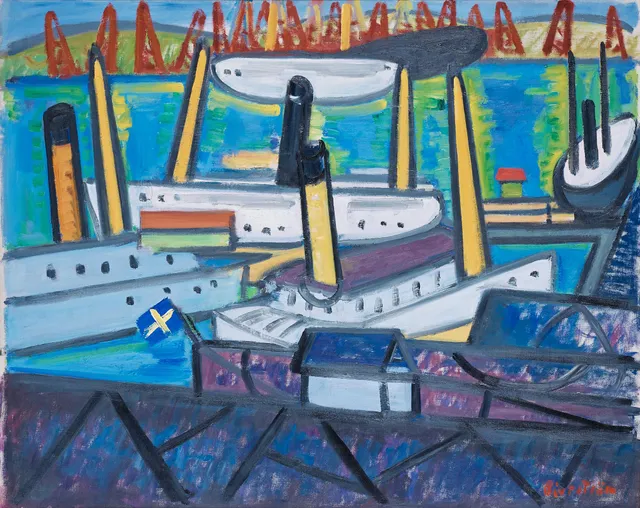 Tor Bjurström, "Vår i hamnen".