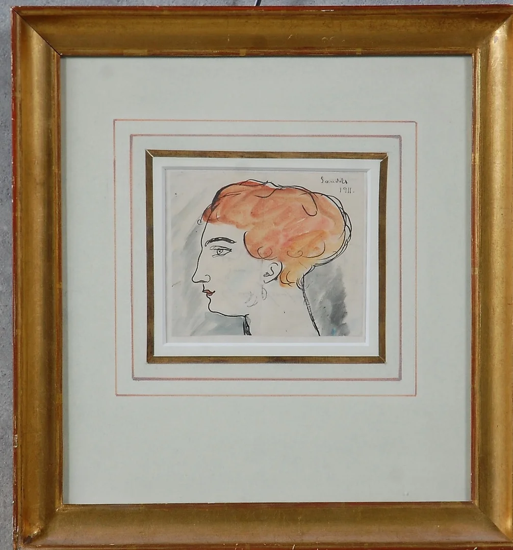 GÖSTA SANDELS. 1887-1919, blandteknik, signerad, Sandels daterad 1911. — Paintings — Auktionsverket Engelholm
