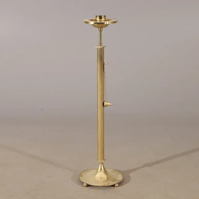 SÖLVE CARLSSON. Golvljusstake, mässing, Helsingborg.