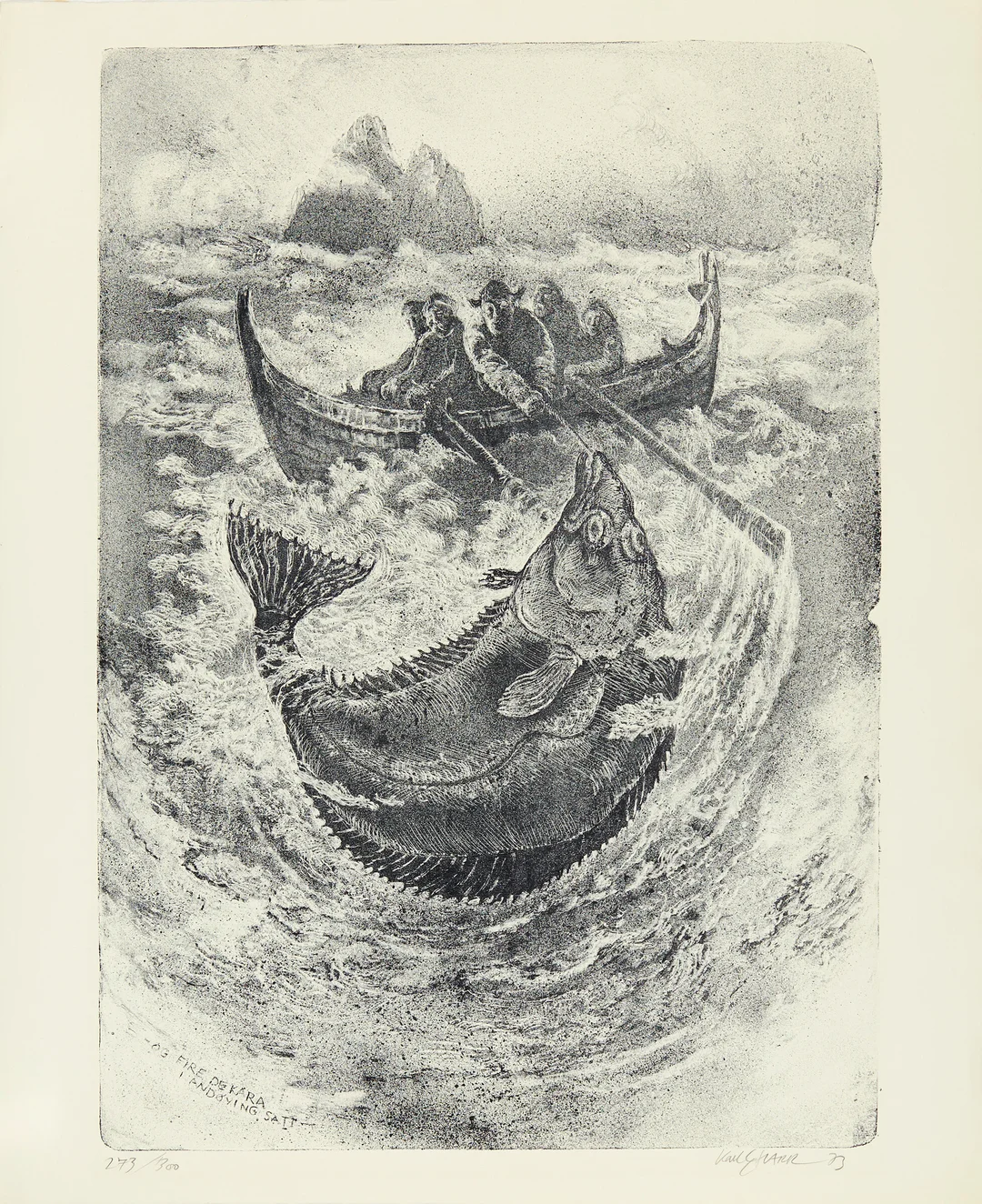 Harr, Karl Erik — "Og fire de kara i andøying satt" 1973 — Kunst/Grafikk — Blomqvist