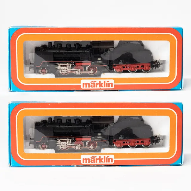 MÄRKLIN 3003 och 3095, 2 st ånglok DB, originalkartonger.