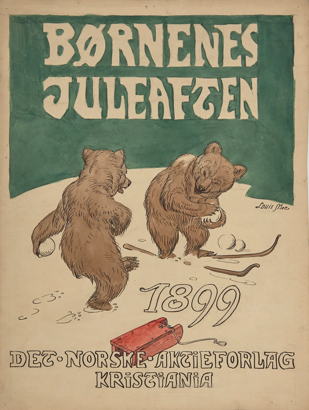 Moe, Louis — "Børnenes juleaften" 1899 — Kunst/Øvrig billedkunst — Blomqvist