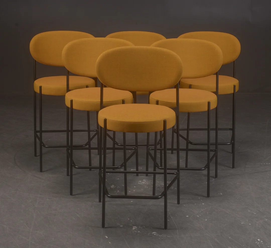 Verner Panton for Verpan. Model 430. Six bar stools (6+1) — Furniture/Chairs — Lauritz