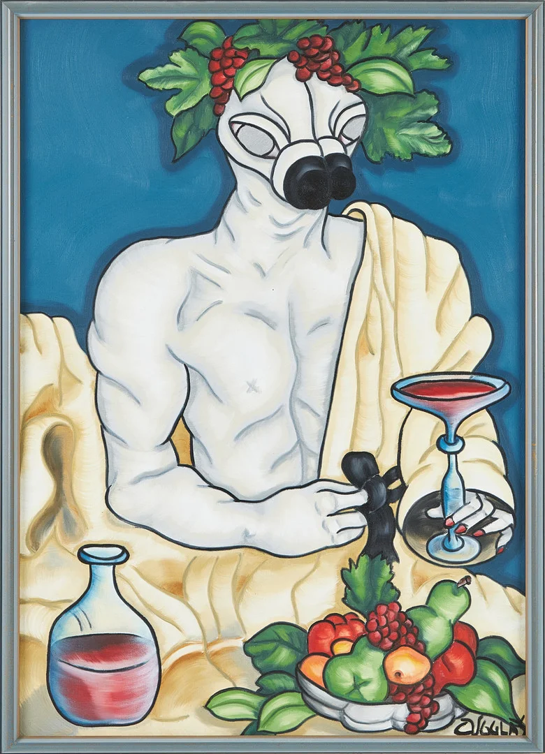 CAROLINE AF UGGLAS. Bacchus, signerad, olja på duk. — Paintings — Stockholms Auktionsverk Magasin 5