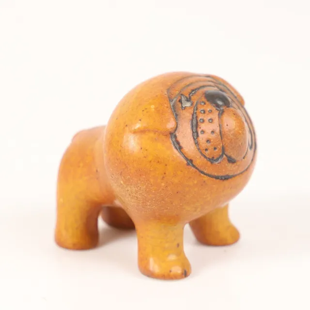 LISA LARSON. Figurin, "Bulldog", ur serien "Minikennel", glaserat stengods, Gustavsberg.