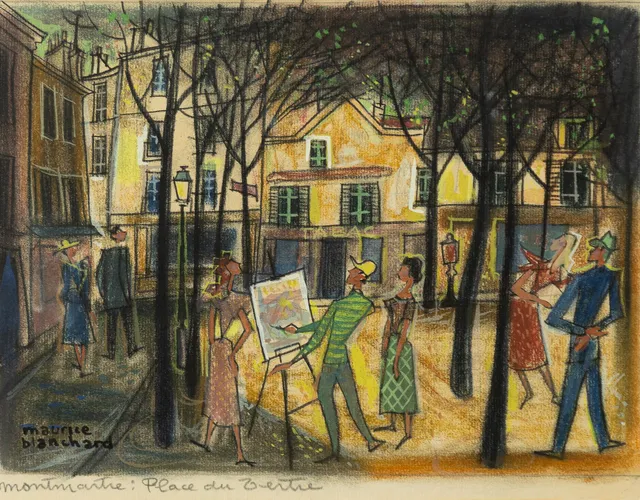 Maurice Blanchard, "Montmartre: Place du Tertre".