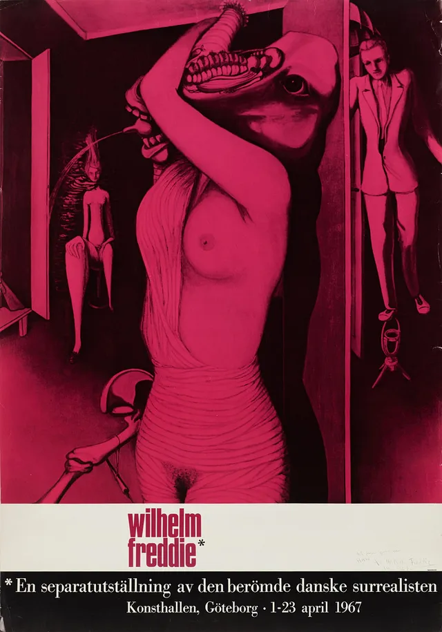 WILHELM  FREDDIE. Utställningsaffisch, 1967, Konsthallen Göteborg.