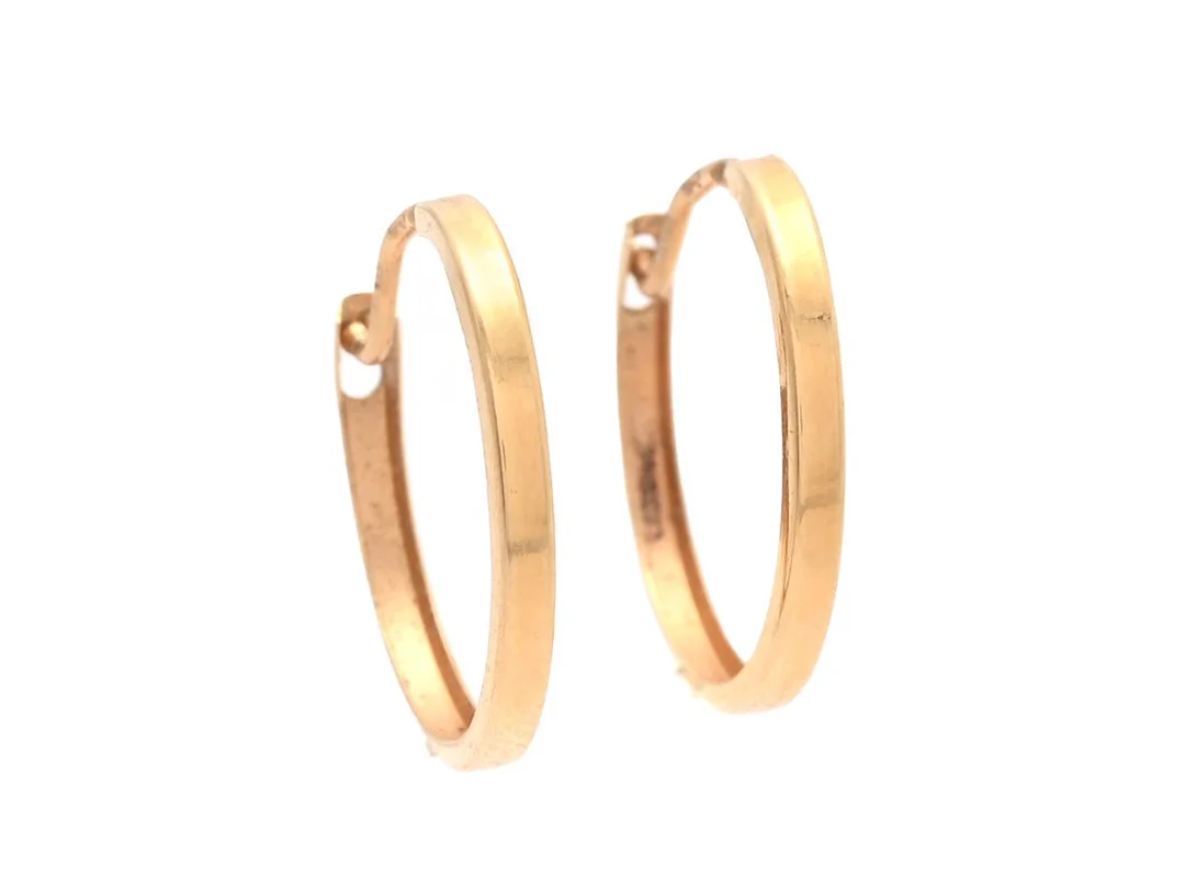 ÖRRINGAR, 18K guld, diameter 1,7 cm, vikt 0,8 g, små bucklor. — Smycken/Örringar — Kaplans
