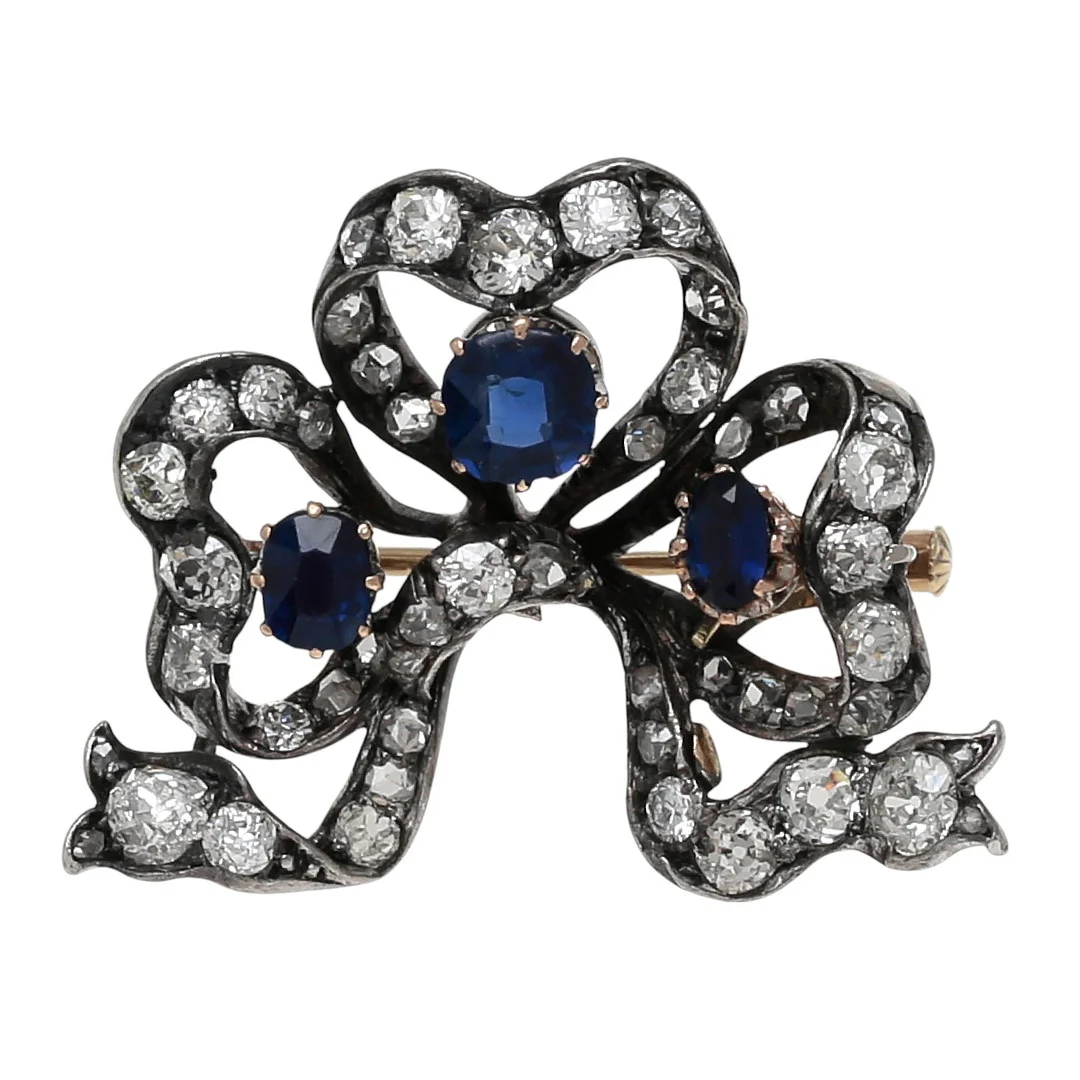 Diamonds and sapphires brooch. — Brooches & Pendants — Balclis