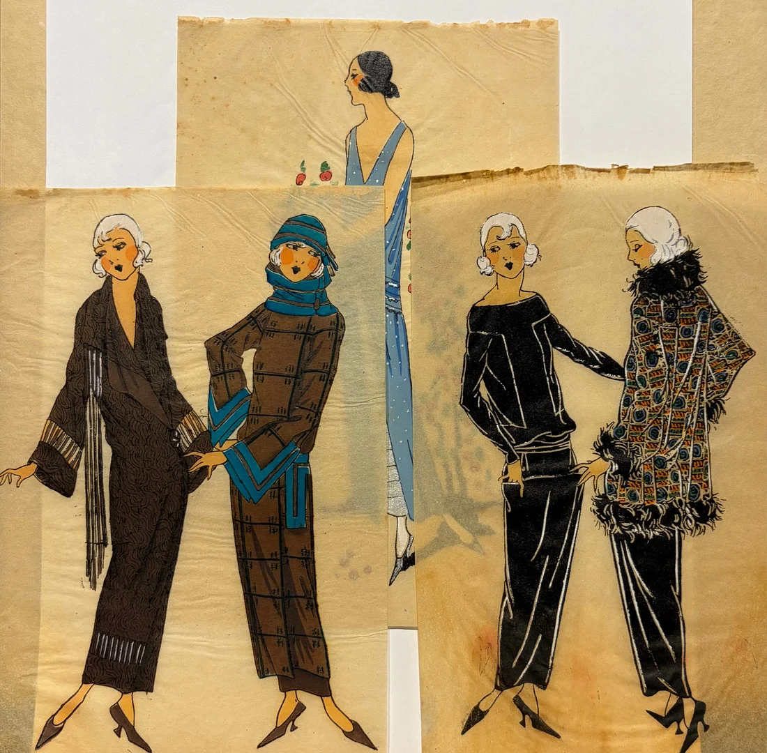 “Très Parisien”, women's fashion figurines. — Engravings & Prints — Balclis