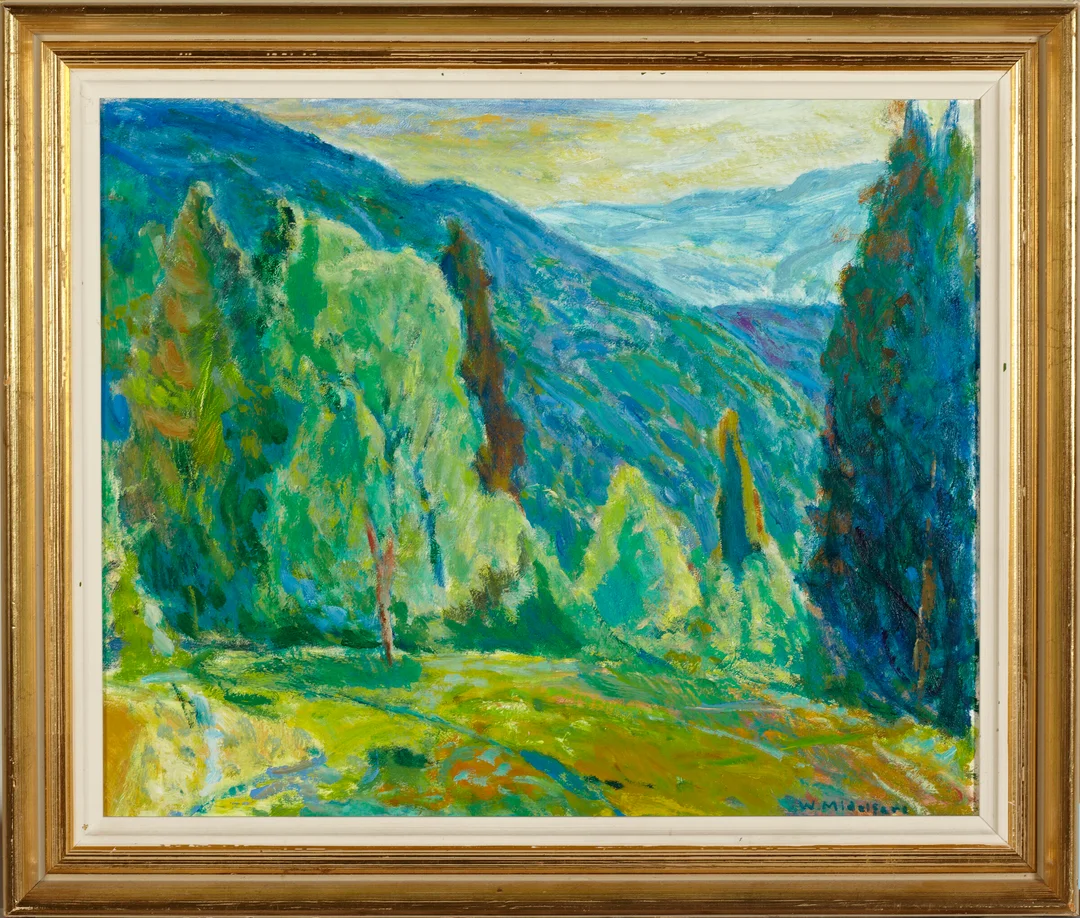 Midelfart, Willi — "Sommer, Aurdal" — Kunst/Maleri — Blomqvist