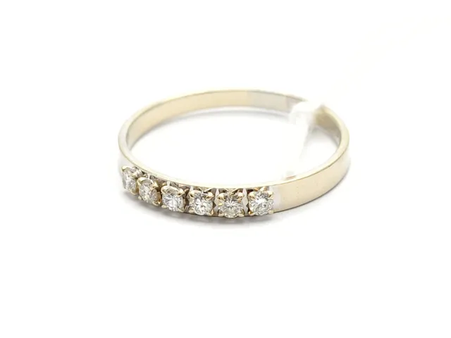Ring vitguld 18K 2,2g Ø19¼ med diamanter 6xca.0,03ct