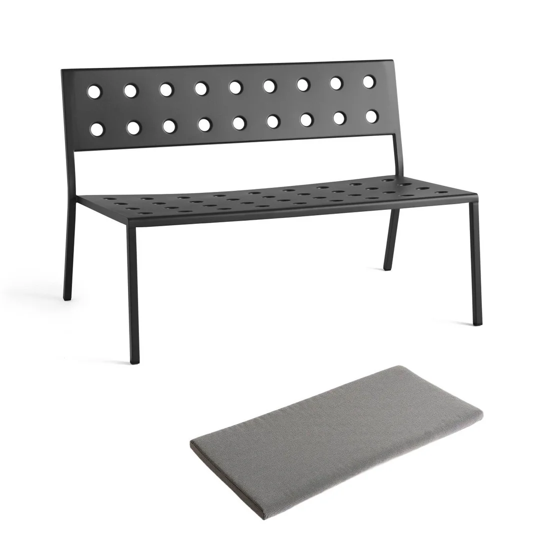 Ronan and Erwan Bouroullec for HAY. Garden bench with cushion, model Balcony Lounge, - Anthracite — Home and garden/Garden furniture — Lauritz