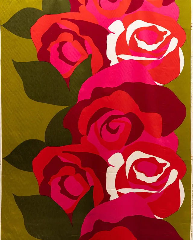 MARJATTA METSOVAARA. Textil, "Amanda", Tampella, Finland.