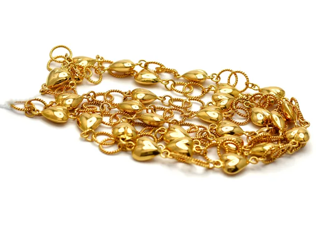 Collier 18K med hjärtan ca 78cm 27,0g