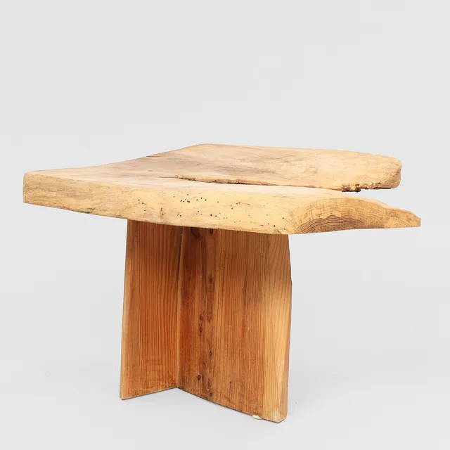 Organisk sofabord af udskåret stamme, elm, 1900-tallet.