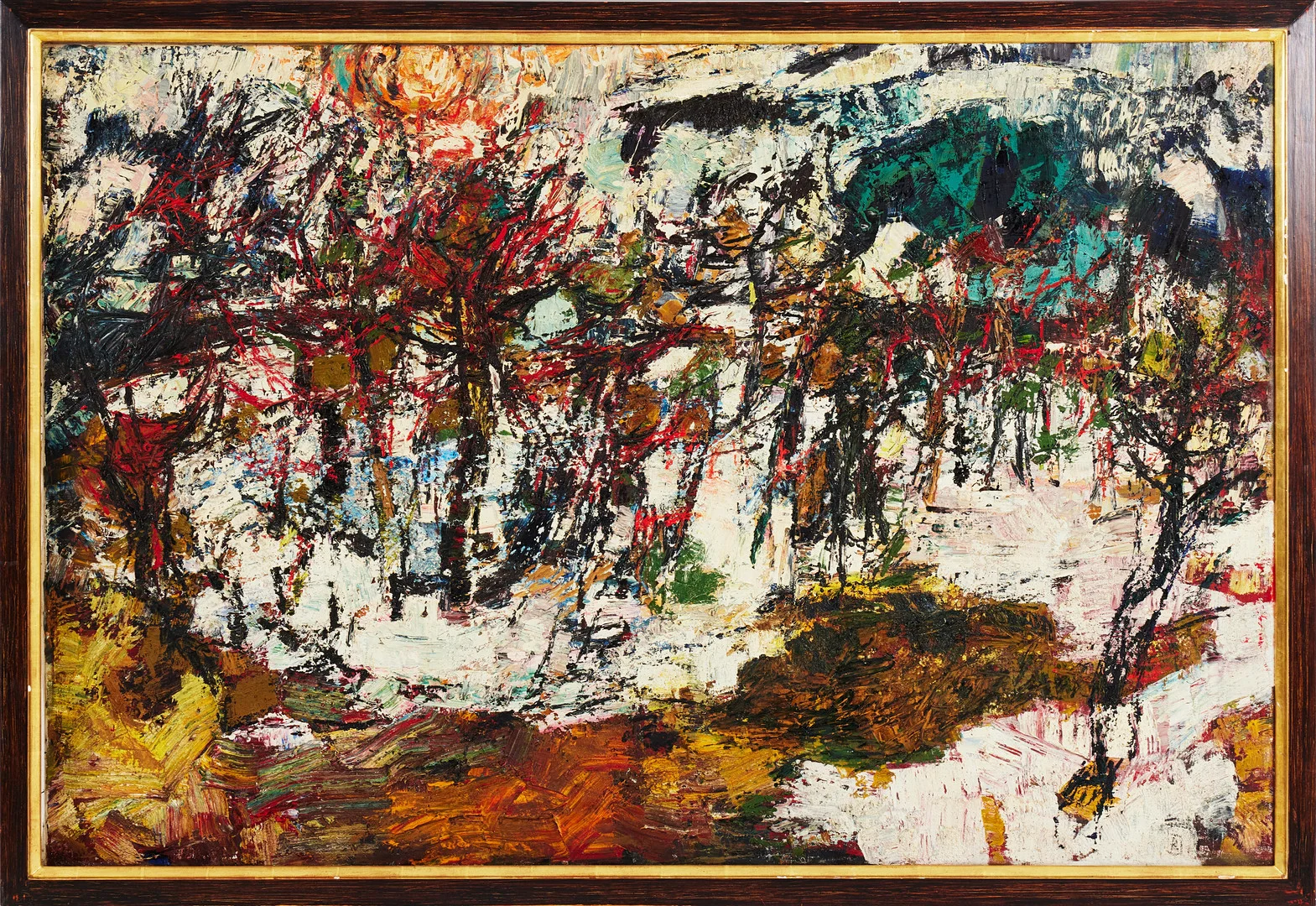 RAGNAR JOHANSSON. "Vintergräns", monogramsignerad RJ, olja på duk. — Paintings — Stockholms Auktionsverk Magasin 5