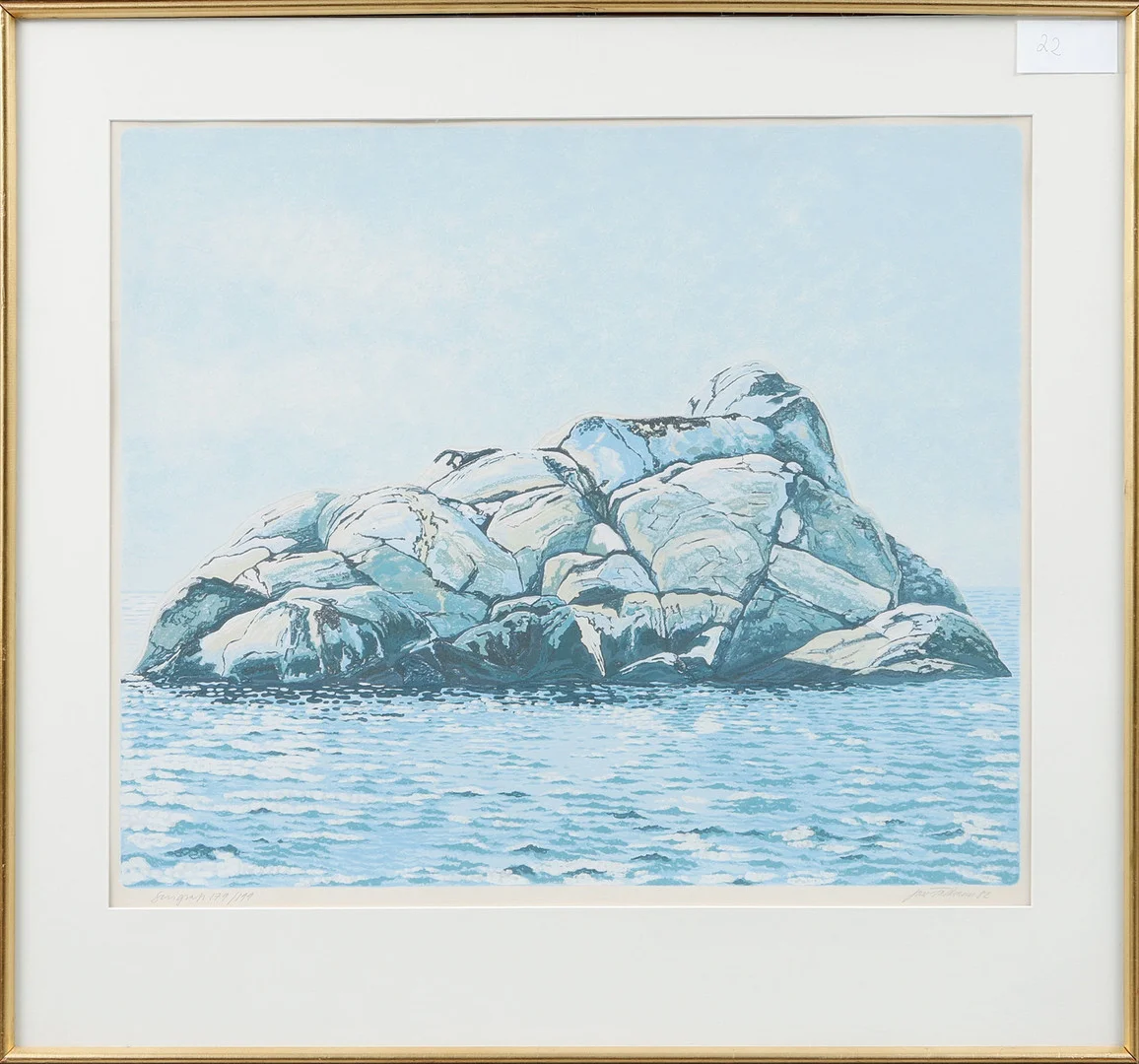 JAN FALKMAN. Klippor, färglitgrafi, signerad och numrerad 179/199. Datetad 82. — Engravings & Prints — Göteborgs Auktionsverk