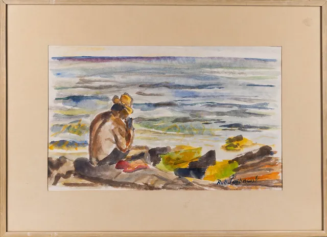 RAGNAR LINDQUIST. Akvarell på papper, signerad.