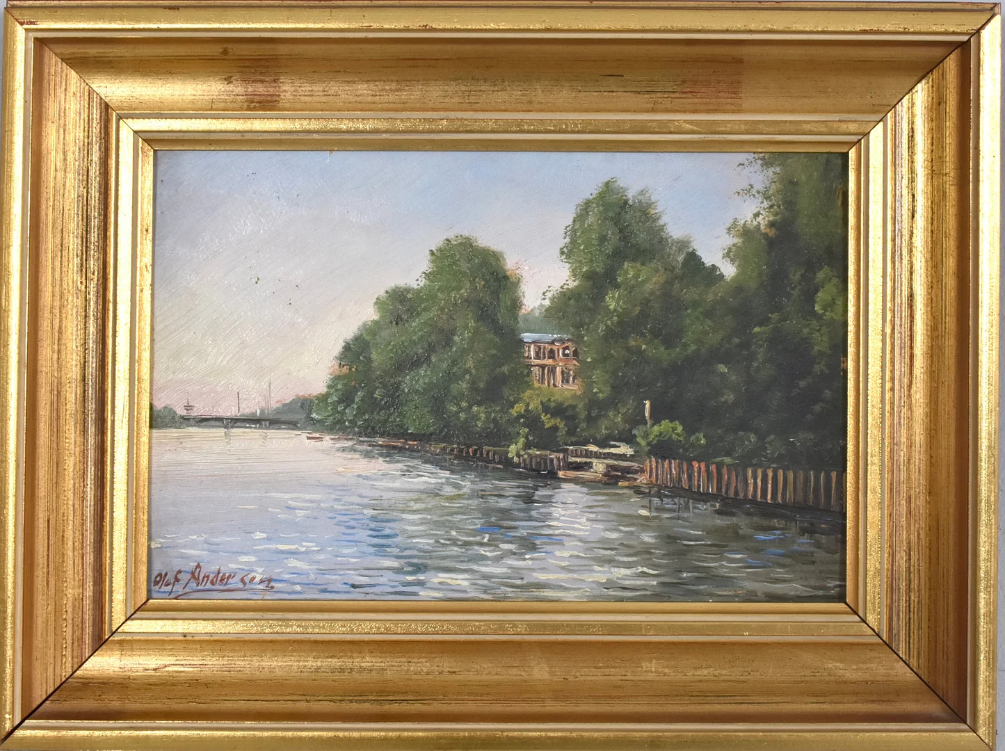 OLOF ANDERSSON. Olja på pannå. — Paintings — Halmstads Auktionskammare