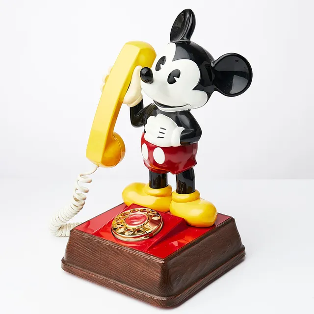 BORDSTELEFON, Mickey Mouse Phone, Walt Disney Productions, plast, med originalkartong.