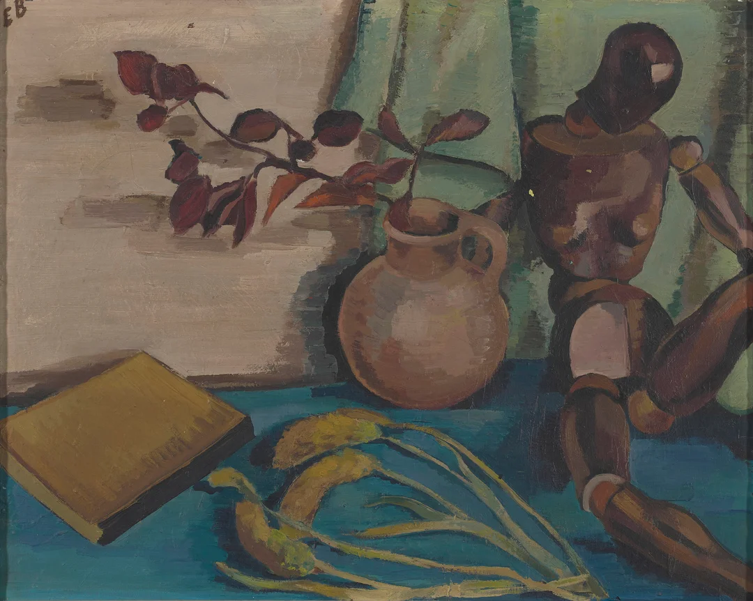 Brandt, Erik — "Stilleben med dukke" 1930 — Kunst/Maleri — Blomqvist