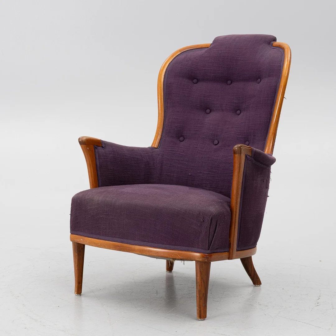 Carl Malmsten, fåtölj, "Vår fru", Bodafors, 1960-tal. — Design/Möbler — Bukowskis